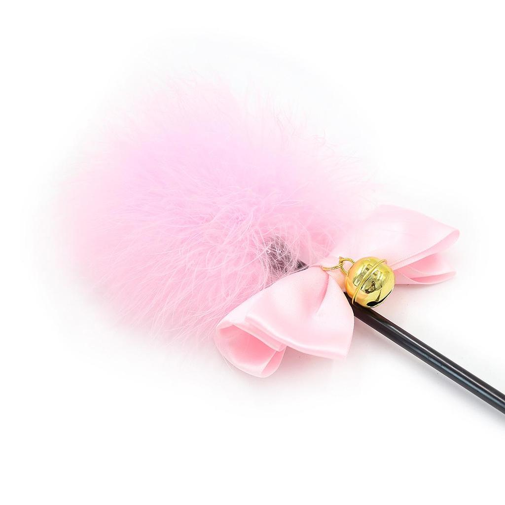 Double-Sided Feather Teasing Stick for Sensual Play and SM Training