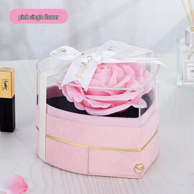 

Heart-shaped Rose Jewelry and Perfume Gift Box with Silk Drawer - Perfect for Valentine s Day 520