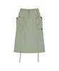 OFFGRID Nylon Shirred Panel Skirt - Light Khaki