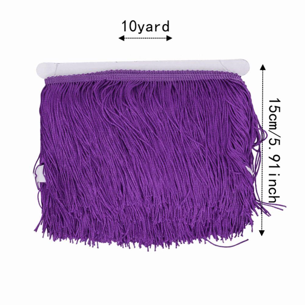 1 pezzo 15 cm di larghezza Nappa con Frange Lunghezza 10 Yds Materiale Poliestere Merletto da Cucito Nastro con Frange in Poliestere