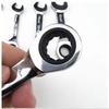 Short handle adjustable head ratchet wrench mini fast ratchet wrench labor-saving auto repair hardware dual-purpose wrench tool