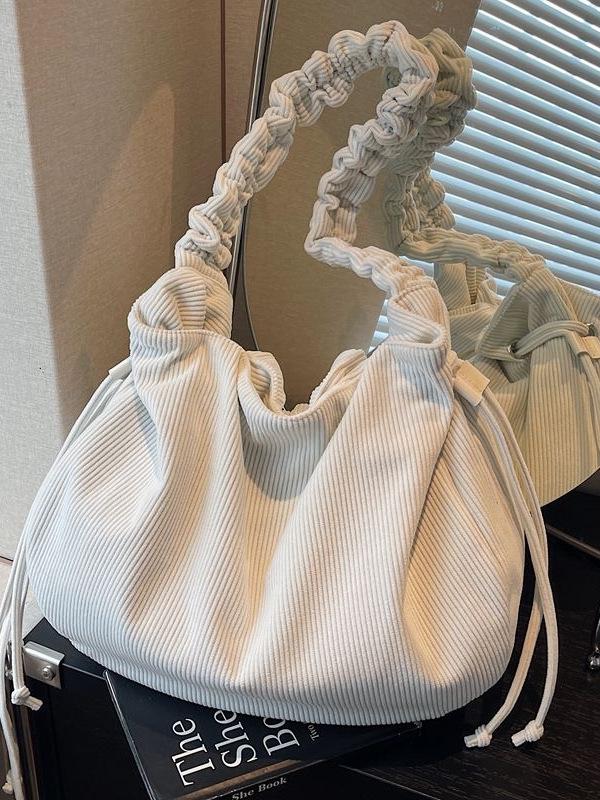 Kord Umhängetasche für Damen im koreanischen Stil: Handtasche mit großem Fassungsvermögen, lässig, für Reisen und Einkaufen