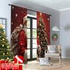 2pcs 2D flat printing Merry Christmas Popular Drapes Santa Claus Christmas Gifts Bag Fabric Without Electricity Festive Wall