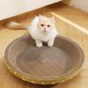Cat Scratch Board With Minimal Shedding Round Design Large Size 45*9cm Corrugated Paper Material