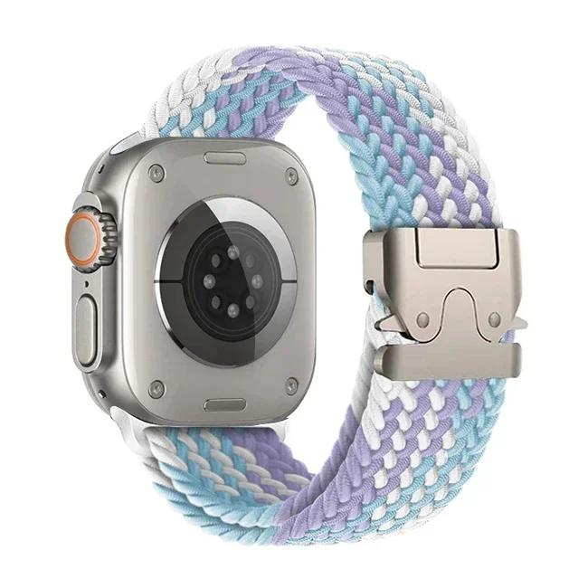 Braided Solo Loop Strap For Apple Watch Ultra 2 band 49mm 44mm 45mm 46mm 40mm 41mm 42mm Bracelet iWatch Series 10 9 SE 8 7 6 5 4