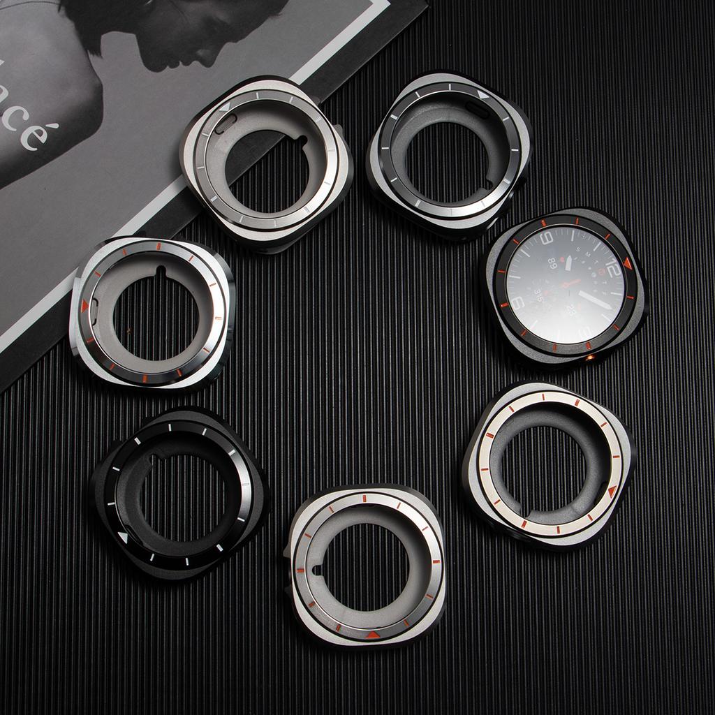 Hülle für Samsung Galaxy Watch Ultra 2025/7 47mm Metall+PC Bumper mit Skala für Galaxy Ultra 47mm Schutzschale Abdeckung