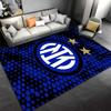 Tappeto Logo Inter Milan, Design Blu e Nero con Accenti Stellati Adatto per l'uso come antiscivolo per soggiorno camera da letto divani