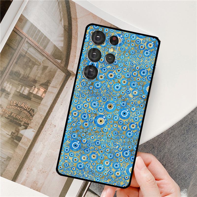 Evil Eye Phone Case For Samsung Galaxy S25 Ultra S9 S10 S20 S21 S22 S23 S24 Plus S24 FE Bumper Cover