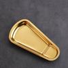 Mirror Polished Salad Serving Plate Irregular Outline Metal Storage Tray  Home Decor