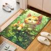 Multiple sizes Cartoon orange cat in foliage Carpet for Living Room Bedroom Sofa Home Decor Rus Non-slip Floor Mat Luxury Gift