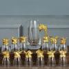 Zodiac Baijiu Cup One Bite Cups Wine Dispenser Wine Glasses Set Household Chinese Glass Wine Set