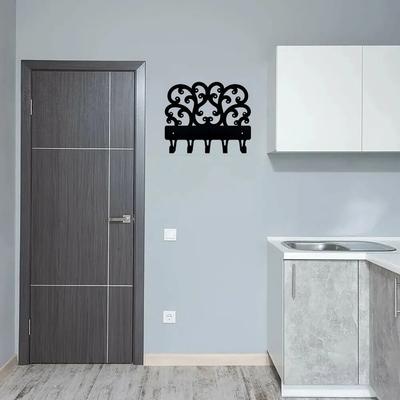 1pc Decorative Scroll Metal Key Rack Artwork Wall Mounted Hook Up Key Hanger Stylish Wall Decor for Keys and Coats