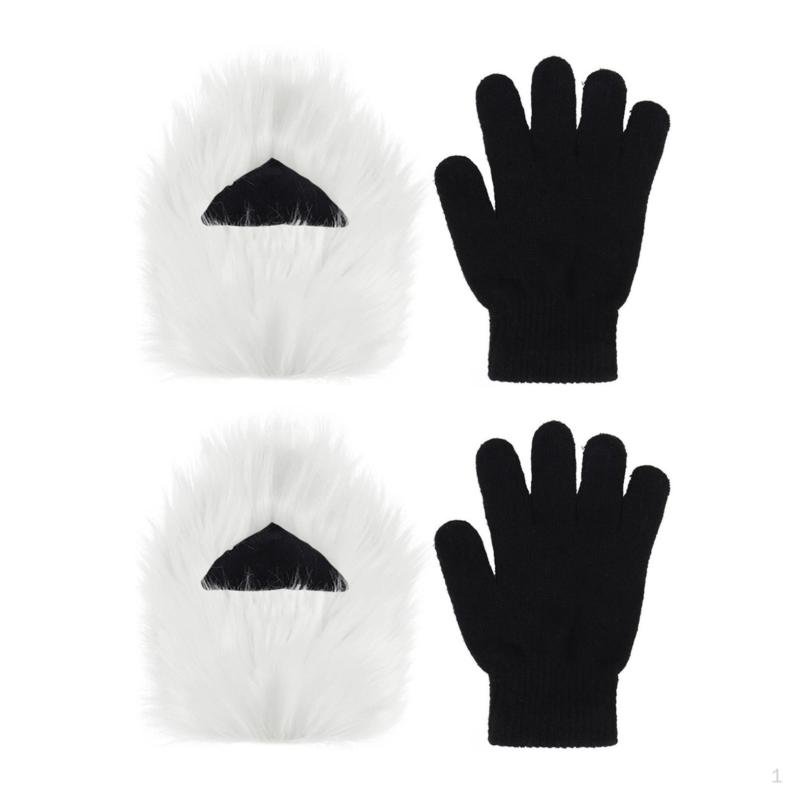 

Пушистые лапки Косплей костюм Кошачьи лапки Перчатки для выступления Вечеринка Карнавал чёрный