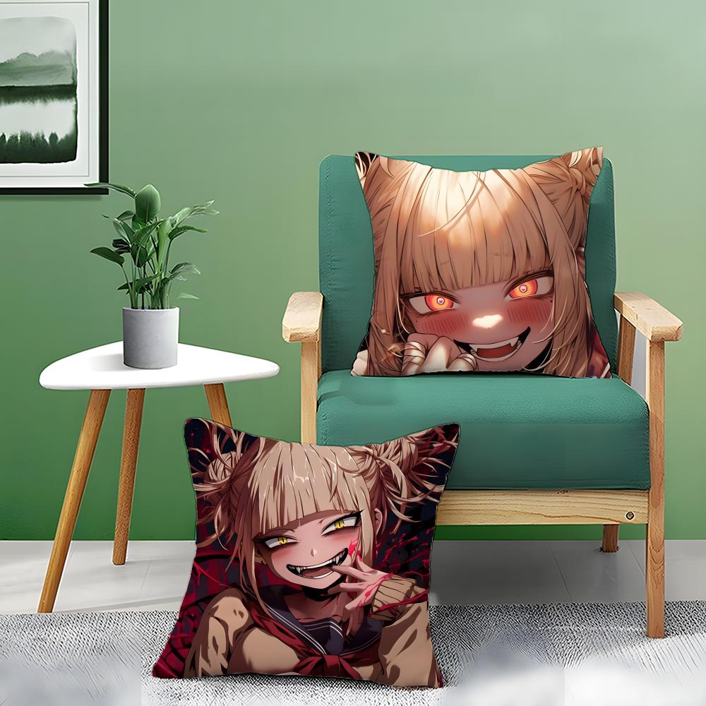 M-My Hero Academia Himiko Toga Pillow Case Pattern Printed Pillowcase For Living Room Sofa Cushion Cover & Bedroom Decor