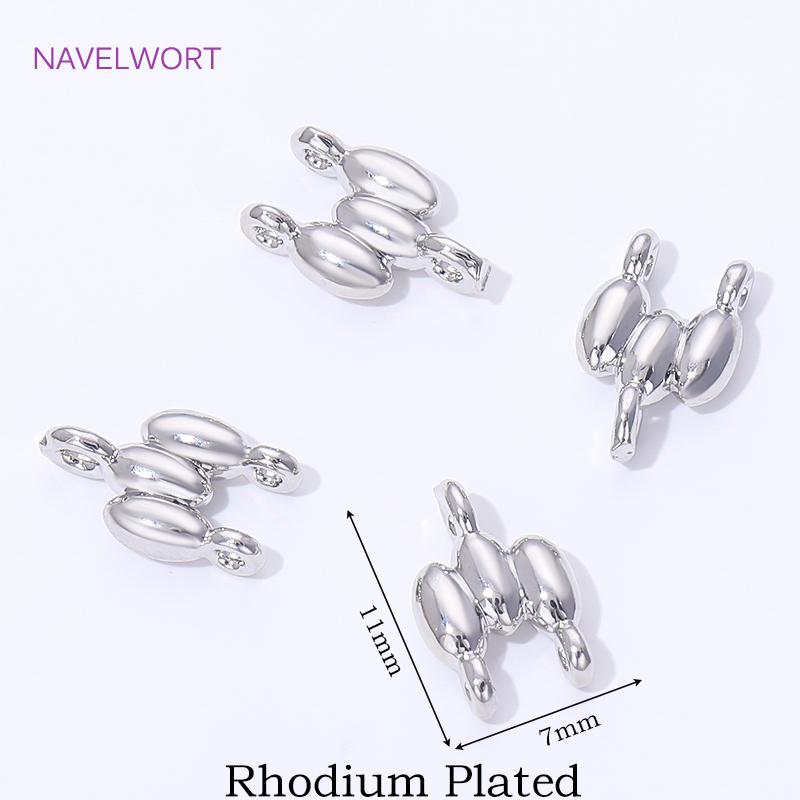11mm*7mm 18K Gold Plated Brass 2-row Connectors For Bracelets Making,Connectors For Jewelry,DIY Necklaces Making Accessories