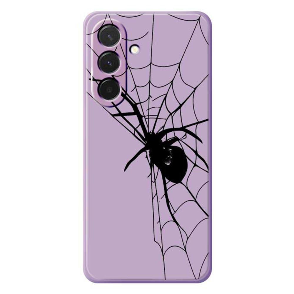 For Samsung Galaxy A36 5G Case Spider Pattern Printing Straight Edge TPU Phone Back Cover