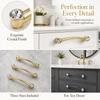 Gold Finish Cabinet Handles Zinc Alloy Wardrobe Handles Elegant Furniture Hardware  Shoebox Storage