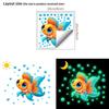 Glow-In-The-Dark Goldfish Bubble Toilet Sticker Creative Self-Adhesive Removable Bathroom Decoration Wall Windows Car Stickers