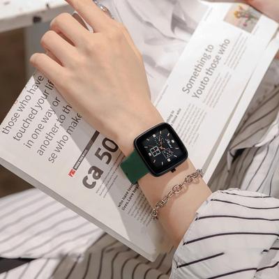 Stylish Silicone Rectangle Watch  Unisex Quartz Watch for Couples  Casual Fashion Wristwatch  Gift Watch