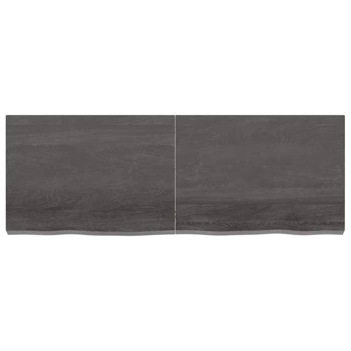 VidaXL Dark Grey Desktop 140x50x6 Cm Treated Oak Wood 3156443