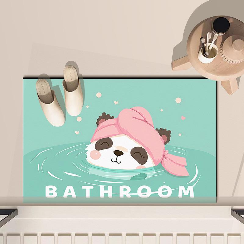 

Быстросохнущий ковер из диатомовой грязи, нескользящий коврик для входа в туалет, ванной комнаты, впитывающий коврик для пола, мягкий коврик для ног в гостиной, милый мультяшный коврик 40 * 60CM Diatom Mud