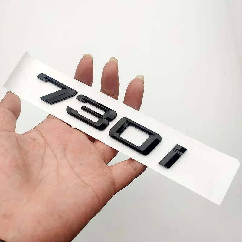 swpzb8 3D Letter Fender Emblem Badge Stickers Decal For 7 Series 730d 730i 740i 745i 750i 760i E38 E65 F01 F02 E66 Chrome Glossy Black