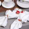 Christmas Napkin Rings Holders Xmas Home Table Decor Metal Napkin Buckle for Christmas Dinning Wedding Thanksgiving Tableware