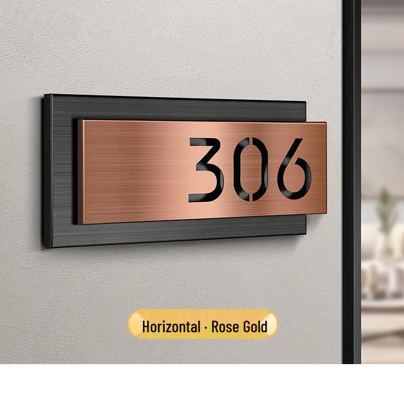Stainless Steel Double-Layer Hollow Door Number Plate