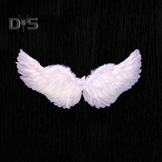 Kids Angel Wings Girls Princess Costume Adjustable Feather Fairy Wings Cosplay Stage Performance Prop for Halloween Parties