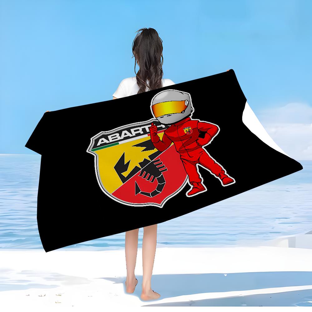

Abarth Car Logo Beach Towel Cartoon Cute Summer Kids Large Bath Pool Beach Towel Microfiber Absorbent for Swimming Travel W30*H60(CM)