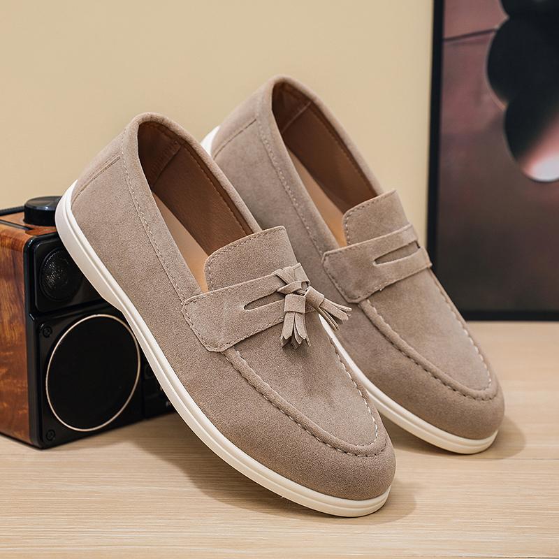 British Style Men Loafers Fashion Comfortable Men's Casual Shoes Breathable Lightweight Walking Sneakers Slip On Driving Flats