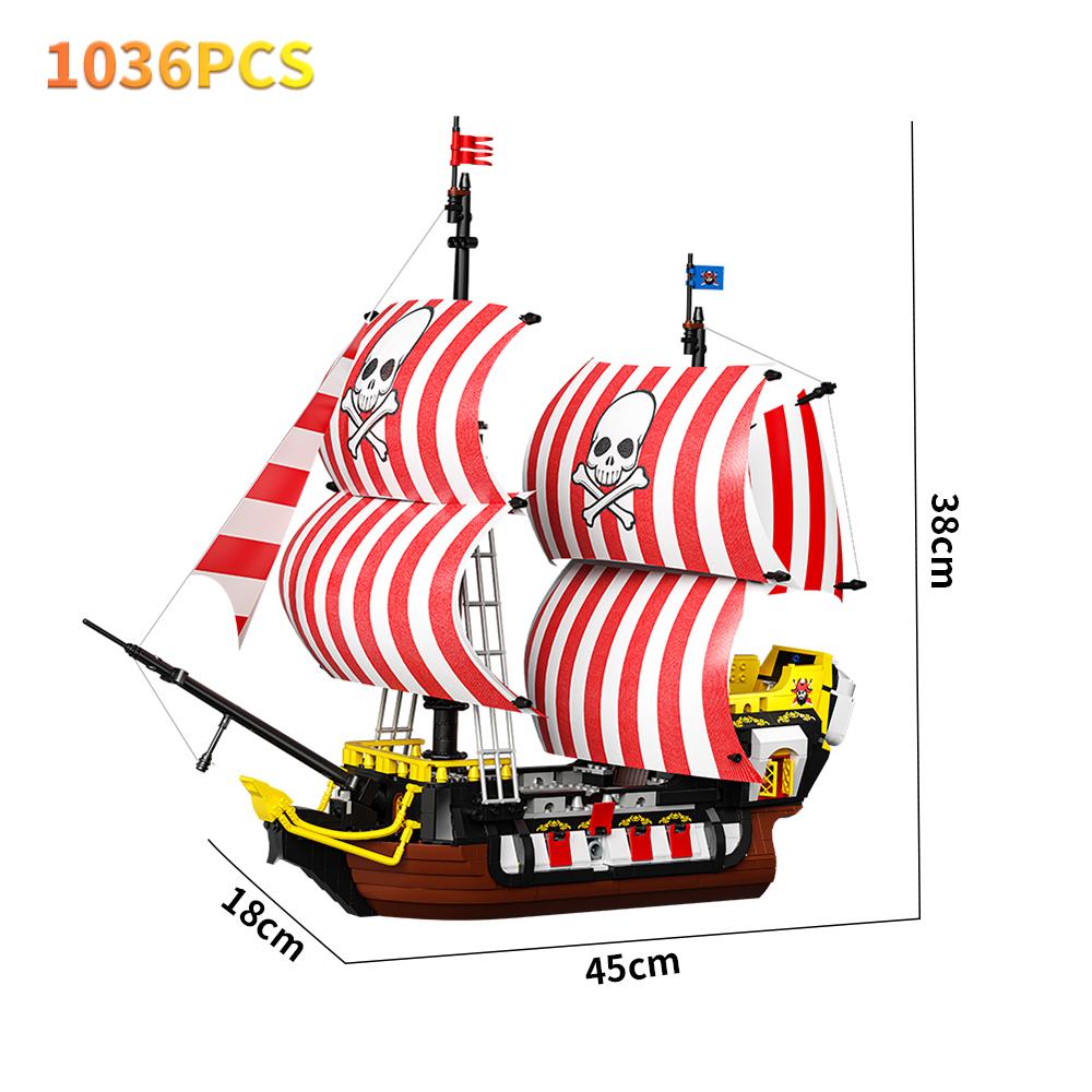 Blackbeard Pirate Ship Model Male and Female Intelligence Assembly