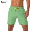 Ladiguard Plus size Men Leisure Flamingo Print Shorts 2022 Summer New Sexy Drawstring Shorts Male Casual Pocket Beach Half Pants