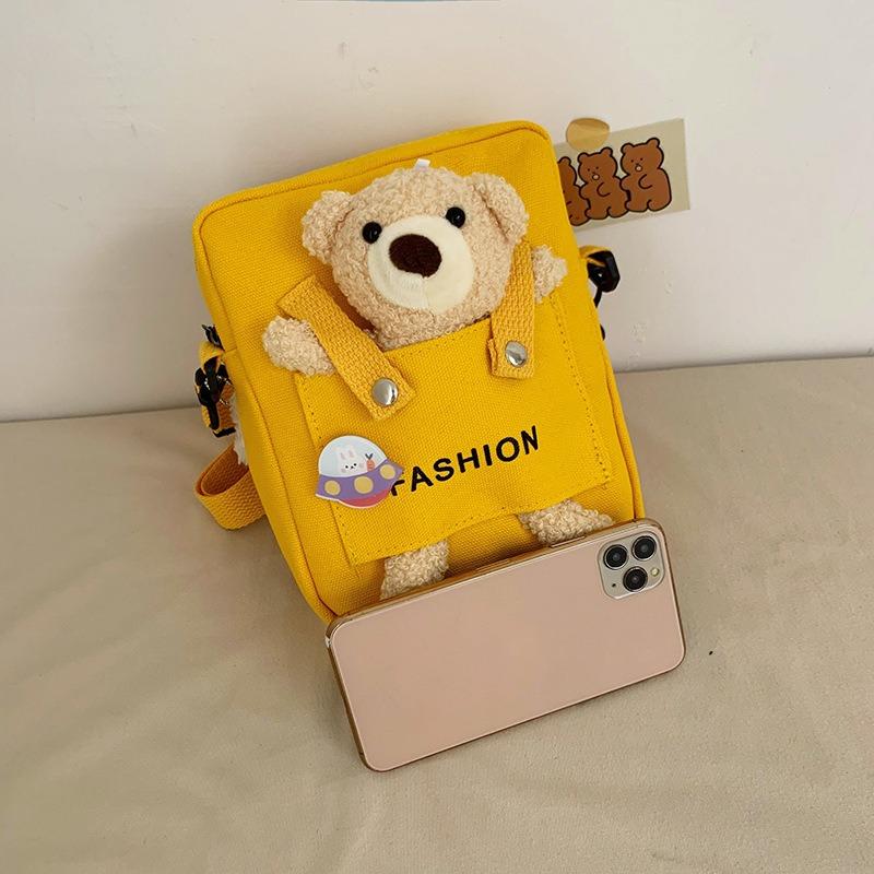 Small Bag New Women's Bag Fashionable and Sweet Small Square Bag Shoulder Messenger Bag Canvas Bag