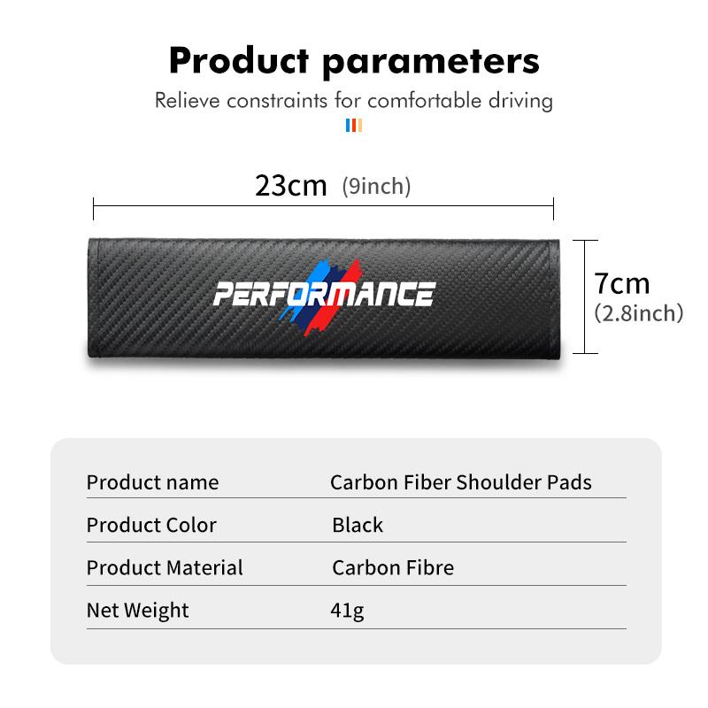 AAACF1 Carbon Car Seat Safety Belt Protector Pad Shoulder Accessories For BMW E46 E90 F30 F10 F20 G20 E87 E60 F01 F02 G14 E83