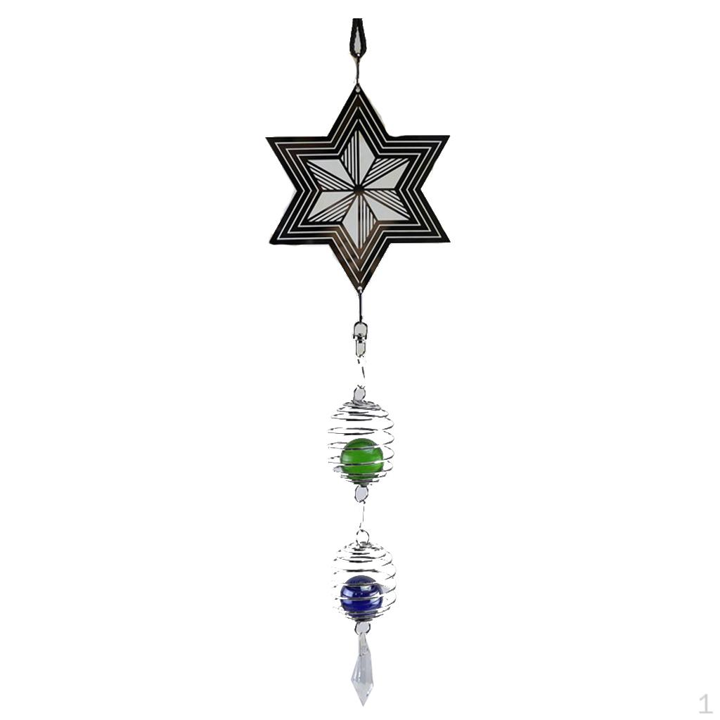 Gazing Ball Drops Metal Wind Spinner, Bell, Windchimes for Relaxation, Grace, Decoration