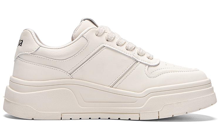Women's Sneakers Kappa Slip Resistant Abrasion Resistant Low top Skateboard Shoes Women's White