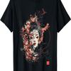 Geisha Vintage Ancient Samurai Cherry Blossom T-Shirt