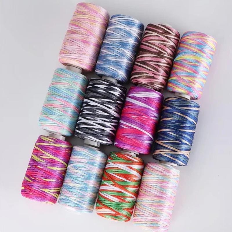  Knitting Crochet Silk Satin Thread Handmade Acrylic Yarn Weave for Kid DIY Lover