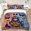 3pcs Halloween Theme Jack Pumpkin Bedding Set Includes 1 Quilt Cover and 2 Pillowcases, Comfortable B038