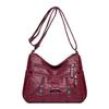 Genuine Leather Multi-Compartment Crossbody Bag - Versatile, Large Capacity Fashion Shoulder Bag for Women