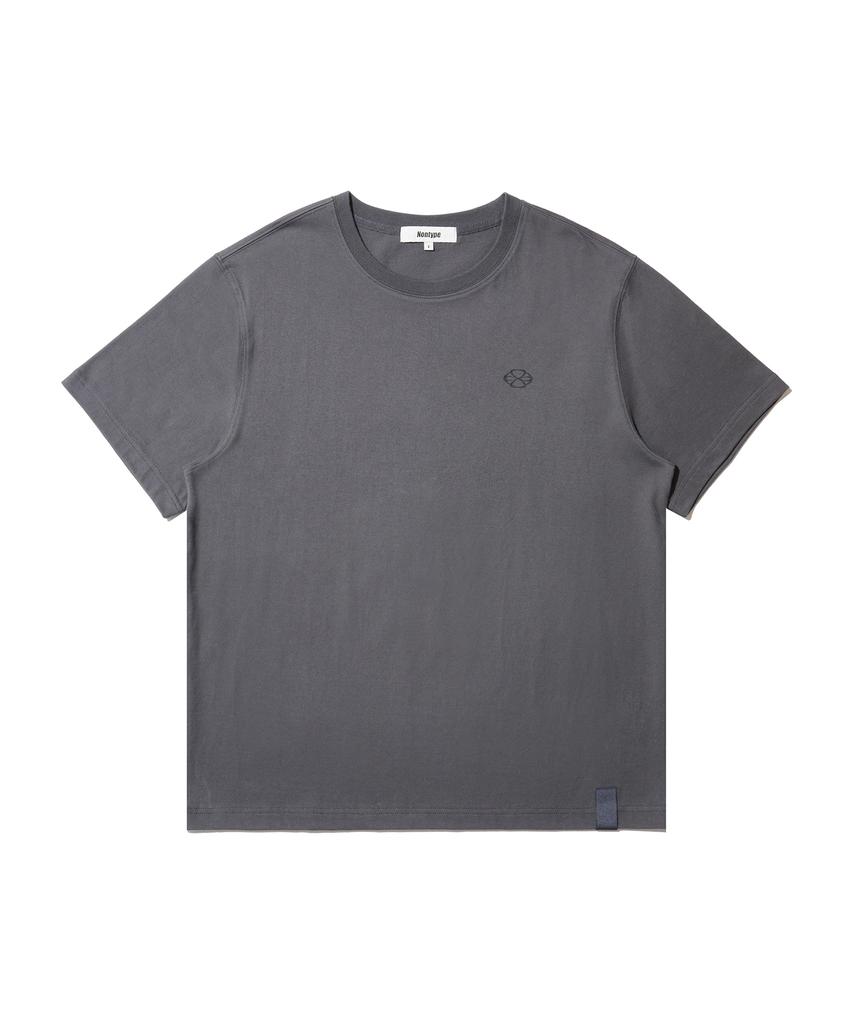 Nontaib Semi Overfit Symbol Comfy T-Shirt (Charcoal)