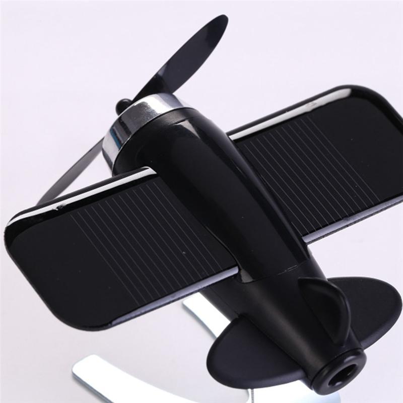 Versatile Solar Powered Rotating Airplane Decorative Ornaments Air Purifier Airplane Lover Gift Home Desk Accessories