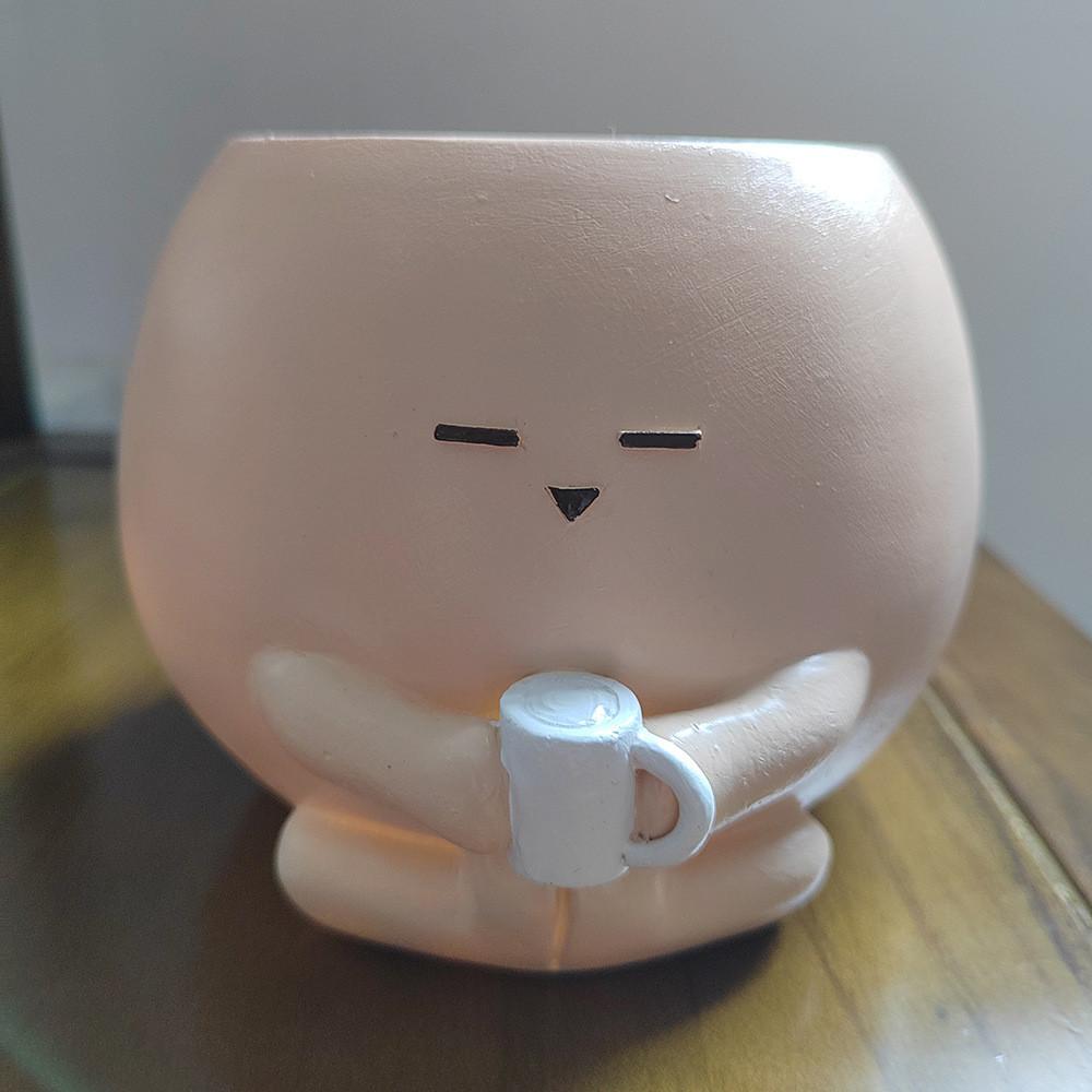 

Очаровательная смоляная синтетическая ваза для цветов Стильный настольный декор для растений Суккулент