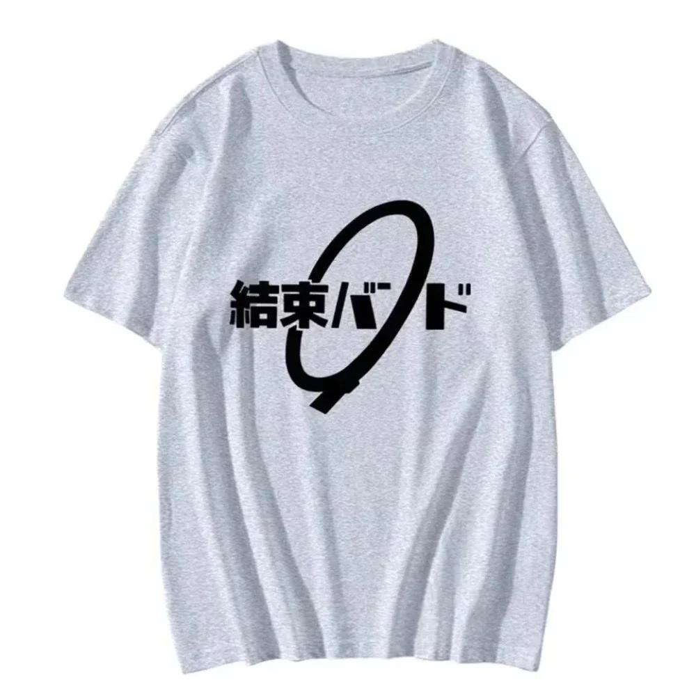 Summer Anime T-shirt Cos BOCCHI THE ROCK Hitori Gotoh Ljichi Nijika Short Cotton T-shirt Same for Men and Women