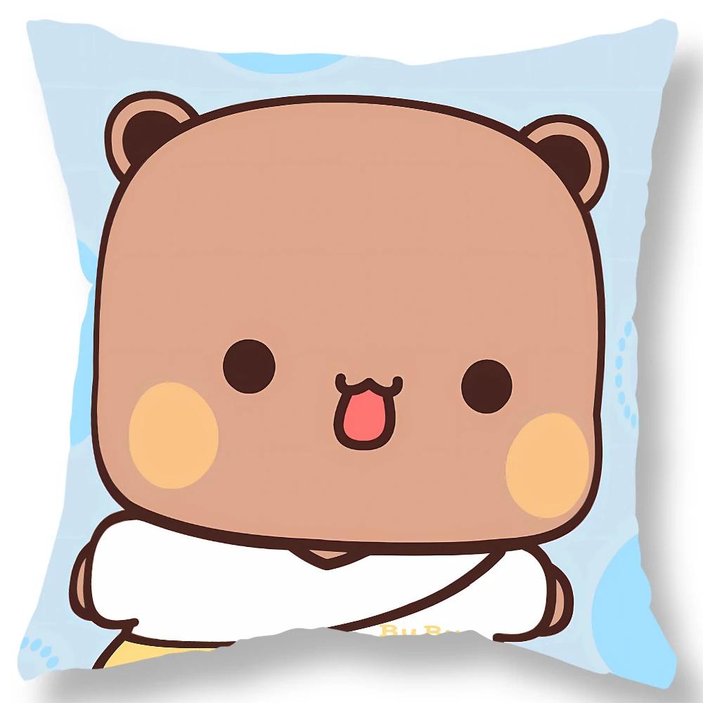 Niedlicher Cartoon Anime Bär Print Kissenbezug Geschenk Wohnzimmer Sofa Kissenbezug Zuhause Schlafzimmer Kawaii Raumdekoration