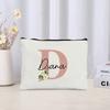 Personalized Makeup Bag Bride Gift Female Travel Organizer Canvas Side Bag Lipstick Eyebrow Pencil Box Wallet
