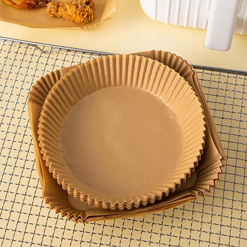 50 pezzi Carta per Friggitrice ad Aria da Cucina Carta da Forno Assorbente Olio Accessori per Friggitrice ad Aria Monouso
