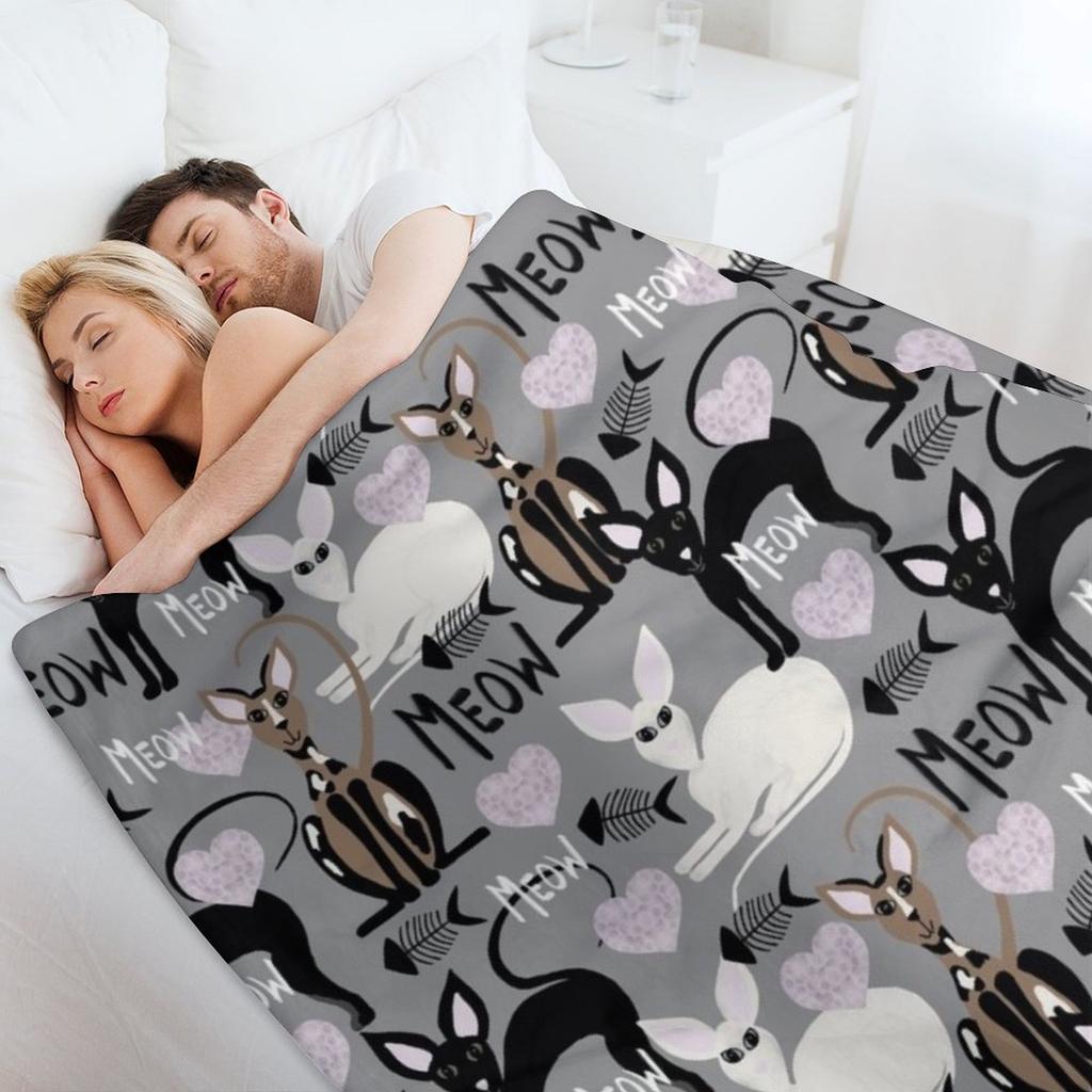Cornish Rex Cats Throw Blanket Tourist Decorative Sofas Sofas Blankets For Sofas Blankets