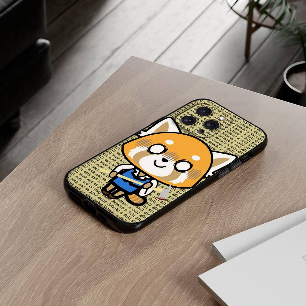 Cartoon Cute A-AggretsukoS Phone Case For IPhone 17 16 15 14 13 12 11 X XR XS Plus Pro Max Mini Soft Black Cover